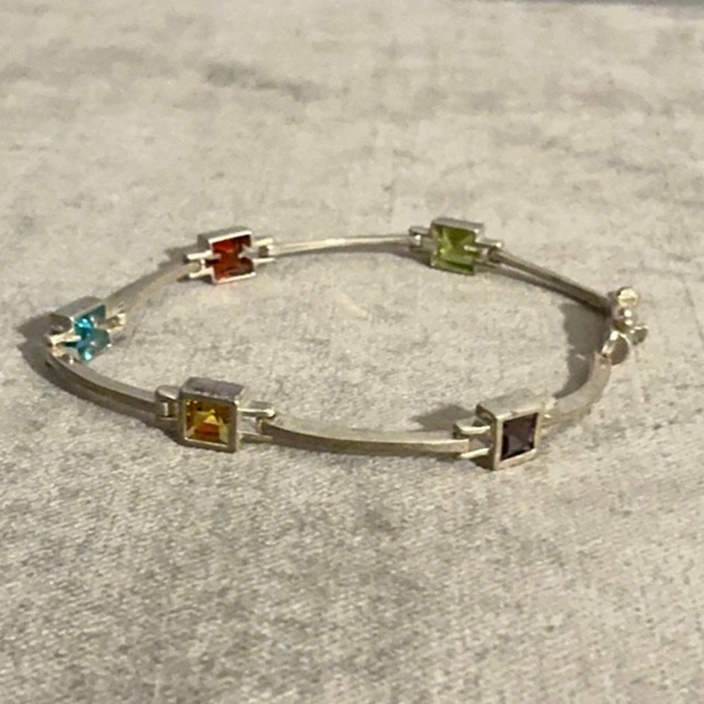 Sterling Silver Multi-Stone Bracelet